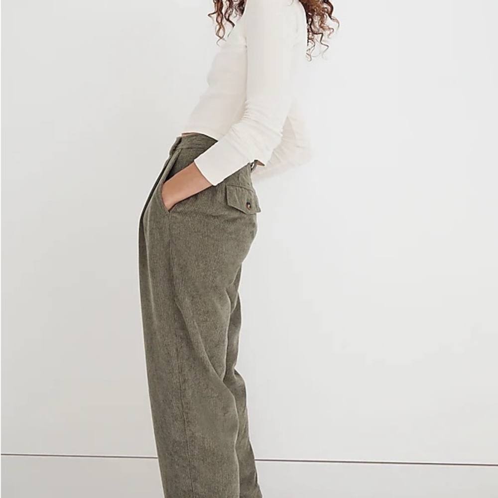 Madewell Corduroy Taper High Rise Pants Distant Surplus - 12 - Picture 3 of 9